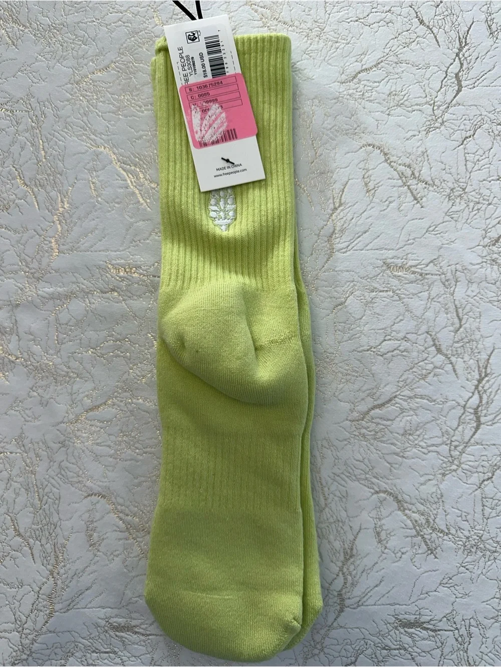 NEW Free People Movement crew socks in lime green